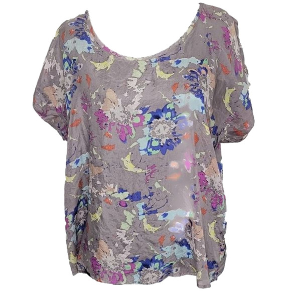 Forever 21 Silk Like material Splatter Paint - Picture 1 of 10